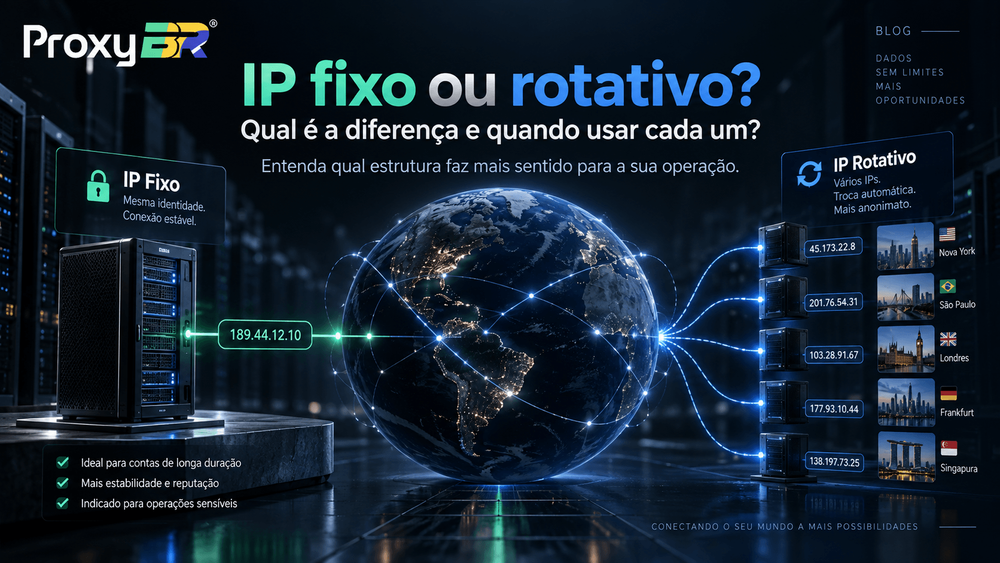Proxy com IP fixo ou rotativo: qual a diferença?